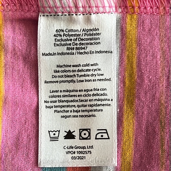 Nickelodeon | Size M | Rainbow Striped | Unisex T-shirt | NWT - Picture 7 of 7